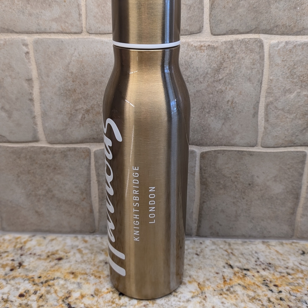 Harrods Metallic Gold Water Bottle